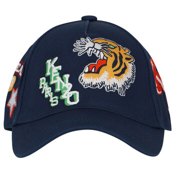 Boys Navy Blue Varsity Tiger Logo Cap